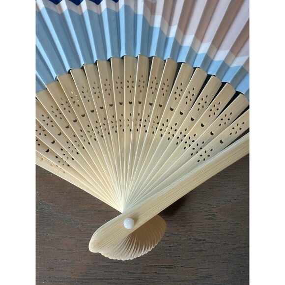 US Open Tennis 2025 Hand Fan NEW Chase Merch Wood base Light / Dark Blue 8.5" - Picture 3 of 6